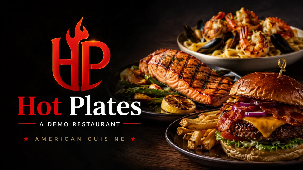 RedDine demo restaurant menu preview